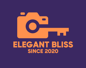 Camera Repair - Orange Camera Lock logo design