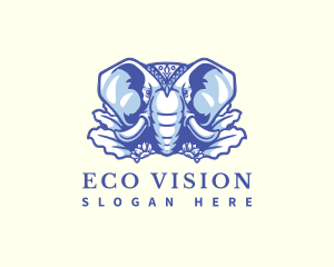 Wild Elephant Nature logo design