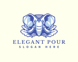 Wild Elephant Nature logo design