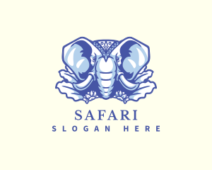 Botswana - Wild Elephant Nature logo design