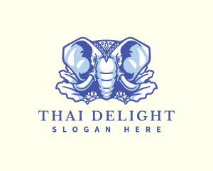 Thailand - Wild Elephant Nature logo design