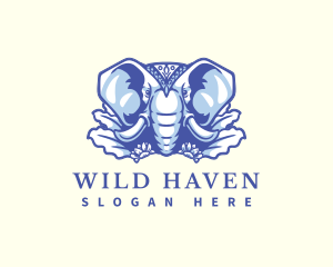 Wild Elephant Nature logo design