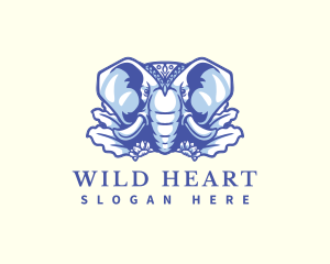 Wild Elephant Nature logo design