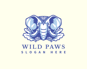 Wild Elephant Nature logo design