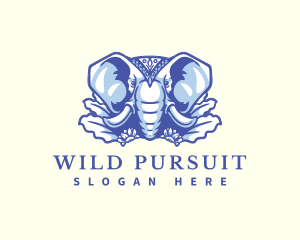 Wild Elephant Nature logo design