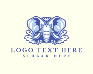 God - Wild Elephant Nature logo design