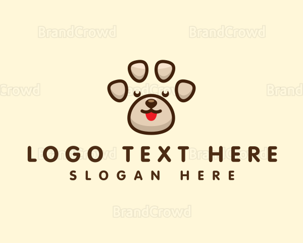 Cute Puppy Paw Logo