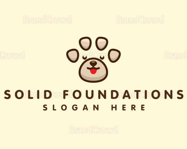 Cute Puppy Paw Logo