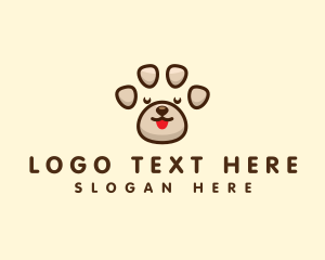 Pet - Cute Puppy Paw logo design