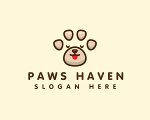 Cute Puppy Paw logo design