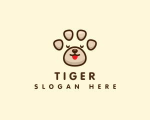 Pet - Cute Puppy Paw logo design