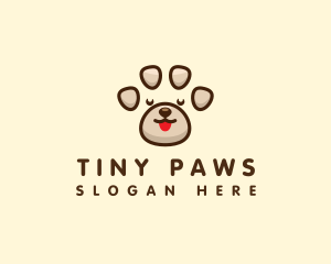 Cute Puppy Paw logo design