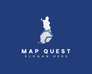 Finland Map Bear logo design