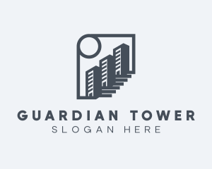 Office Building Towers logo design