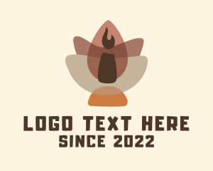Boho - Meditation Candle Decor logo design
