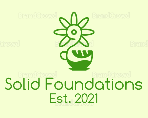 Green Flower Cafe Logo