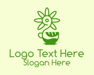 Green Flower Cafe Logo