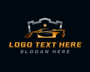 Roadster - Automobile Racing Car logo design