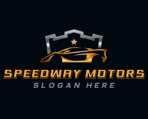 Roadster - Automobile Racing Car logo design