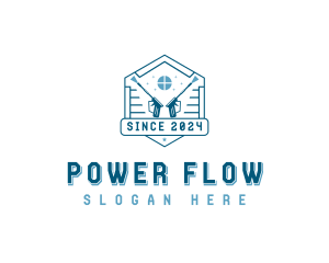 Power Washing Disinfection logo design