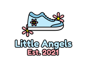Shoemaker - Cute Girly Flower Shoe logo design