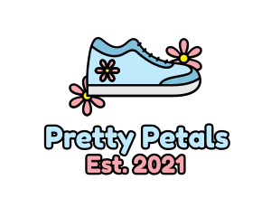 Girly - Cute Girly Flower Shoe logo design