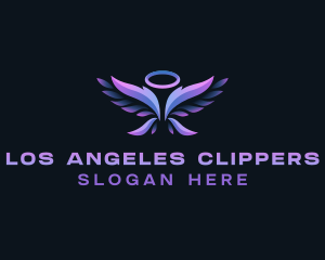 Angel Wings Feather logo design