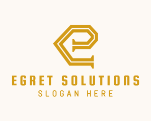 Generic Pipe Letter E Business logo design