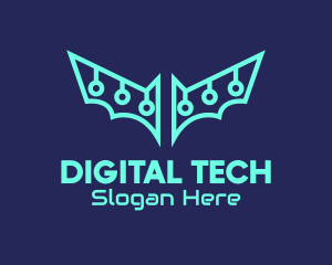 Digital Tech Bat logo design