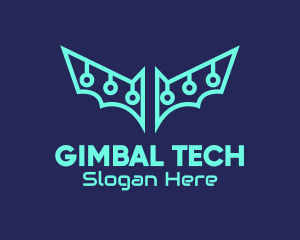 Digital Tech Bat logo design