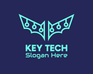 Digital Tech Bat logo design