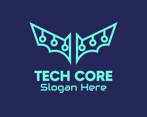 Digital Tech Bat logo design