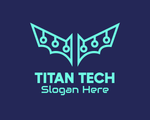 Digital Tech Bat logo design