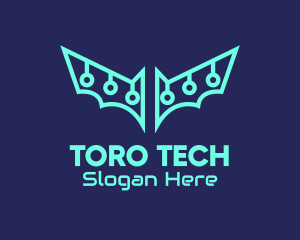 Digital Tech Bat logo design