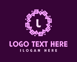 Geometric Tribal Pattern Lettermark Logo