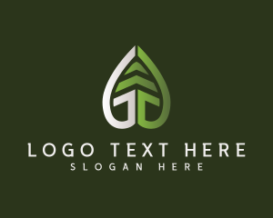 Geometric - Eco Business Leaf logo design