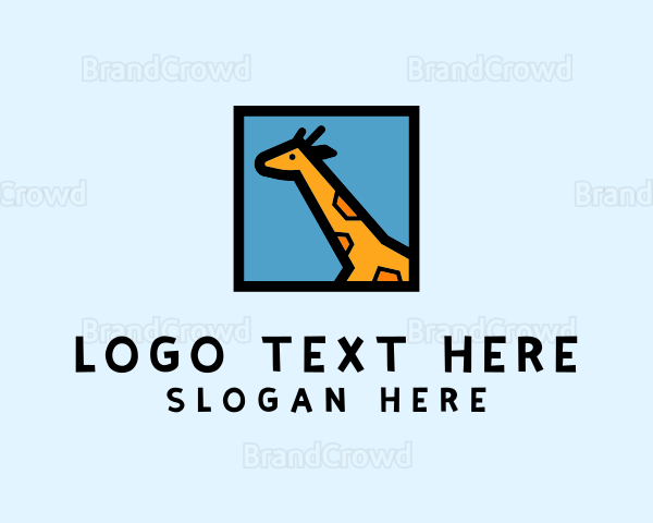 Wildlife Giraffe Frame Logo