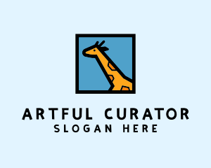 Wildlife Giraffe Frame  logo design