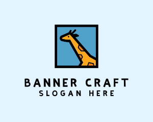 Wildlife Giraffe Frame  logo design