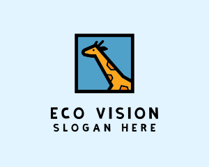 Wildlife Giraffe Frame  logo design