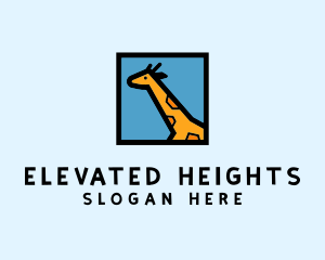 Tall - Wildlife Giraffe Frame logo design