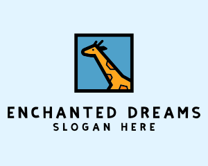 Wildlife Giraffe Frame  logo design