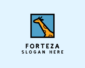 Wildlife Giraffe Frame  logo design