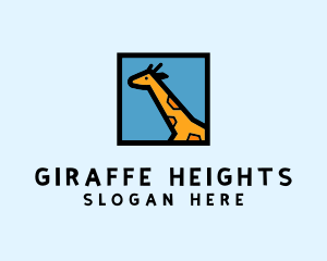 Giraffe - Wildlife Giraffe Frame logo design