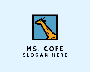 Wildlife Giraffe Frame  logo design