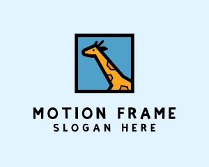 Wildlife Giraffe Frame  logo design