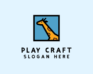 Wildlife Giraffe Frame  logo design