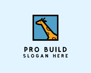 Wildlife Giraffe Frame  logo design