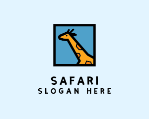 Wildlife Giraffe Frame  logo design