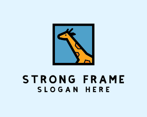 Wildlife Giraffe Frame  logo design